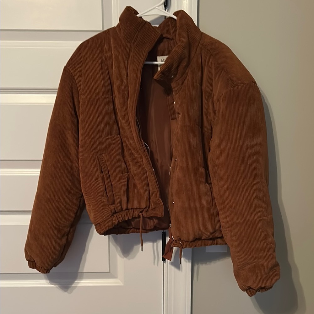 Brown Corduroy Puffer Jacket
